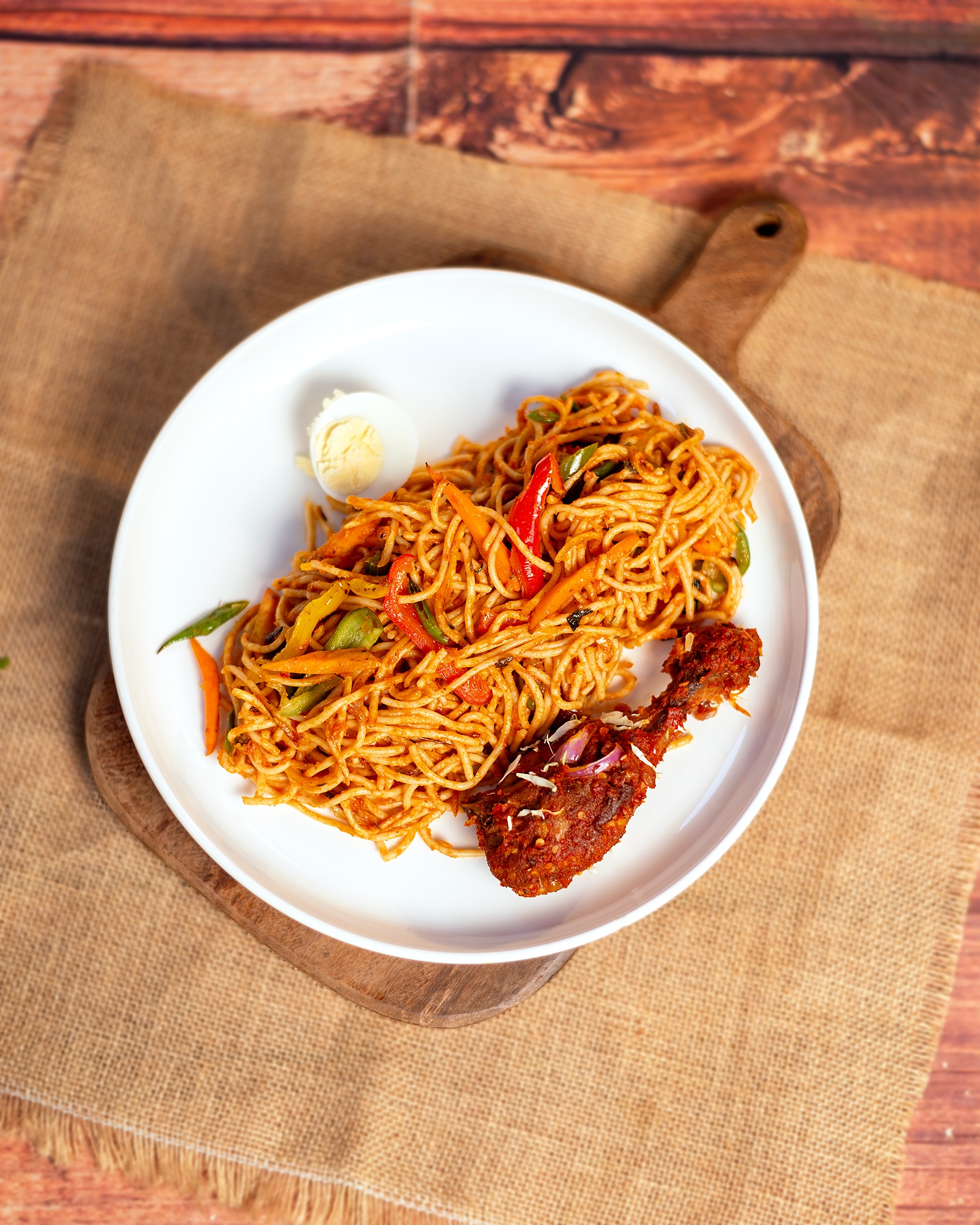 Nourie Jollof Spaghetti
