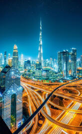 Dubai city lights