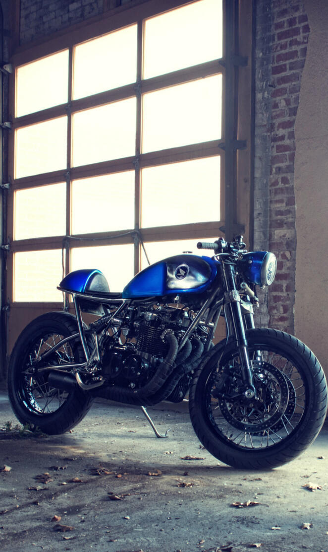Blue motorcycle
