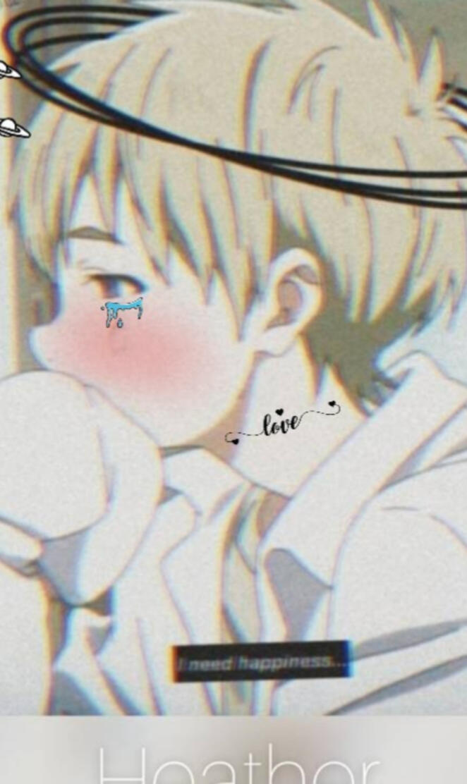 Sad anime boy