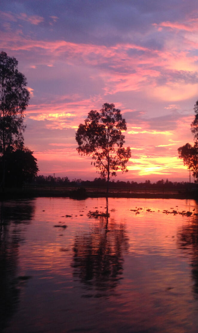 Sunset at river side