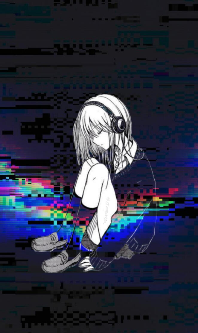 Manga girl Glitch 