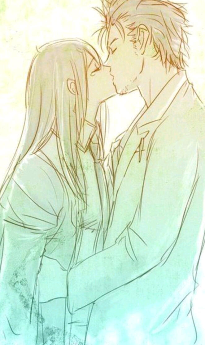 Kurisu Okabe Kiss 