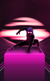 4K Neon Spider-Man