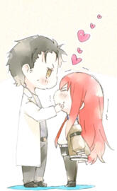 Kurisu and okabe