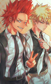 Kirishima y Bakugo