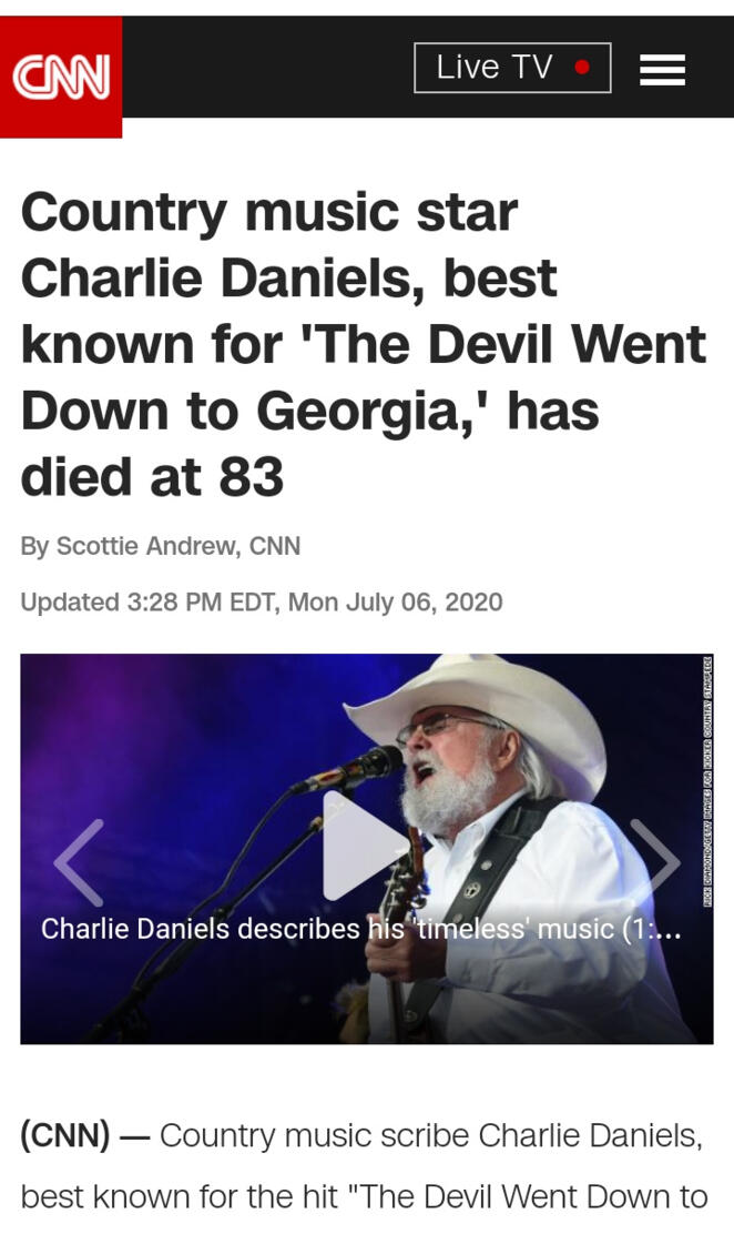 Rip Charlie Daniels 