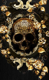 Golde flower Skull 