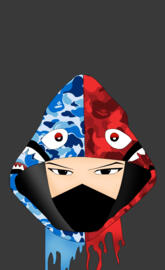 Bape Red and Blue 