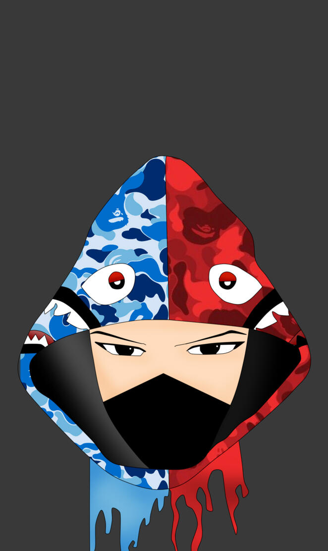 Bape Red and Blue 