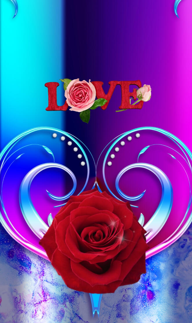 Blue Brave heart Love 