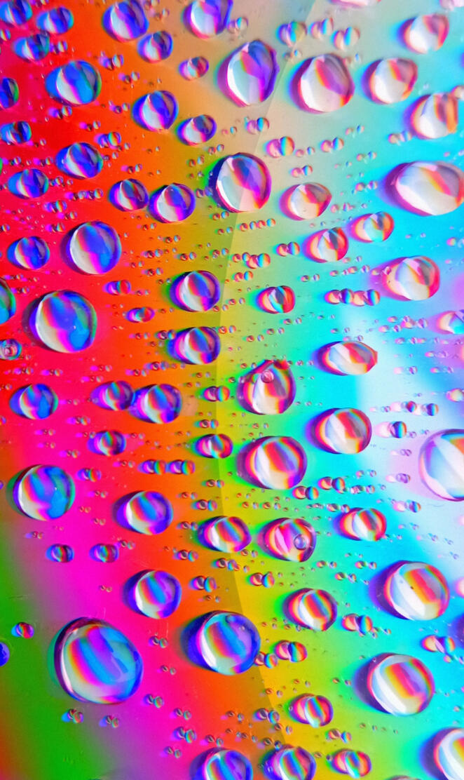 Water droplets on CD