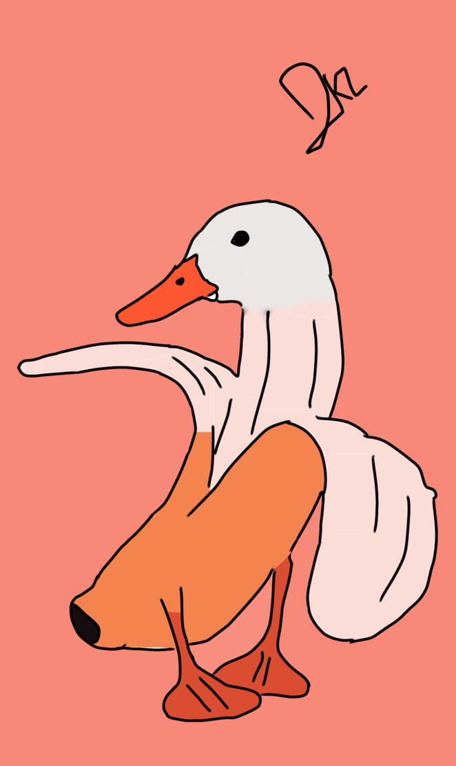 Duck Banana Drawing
