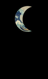 Kanagawa in the moon