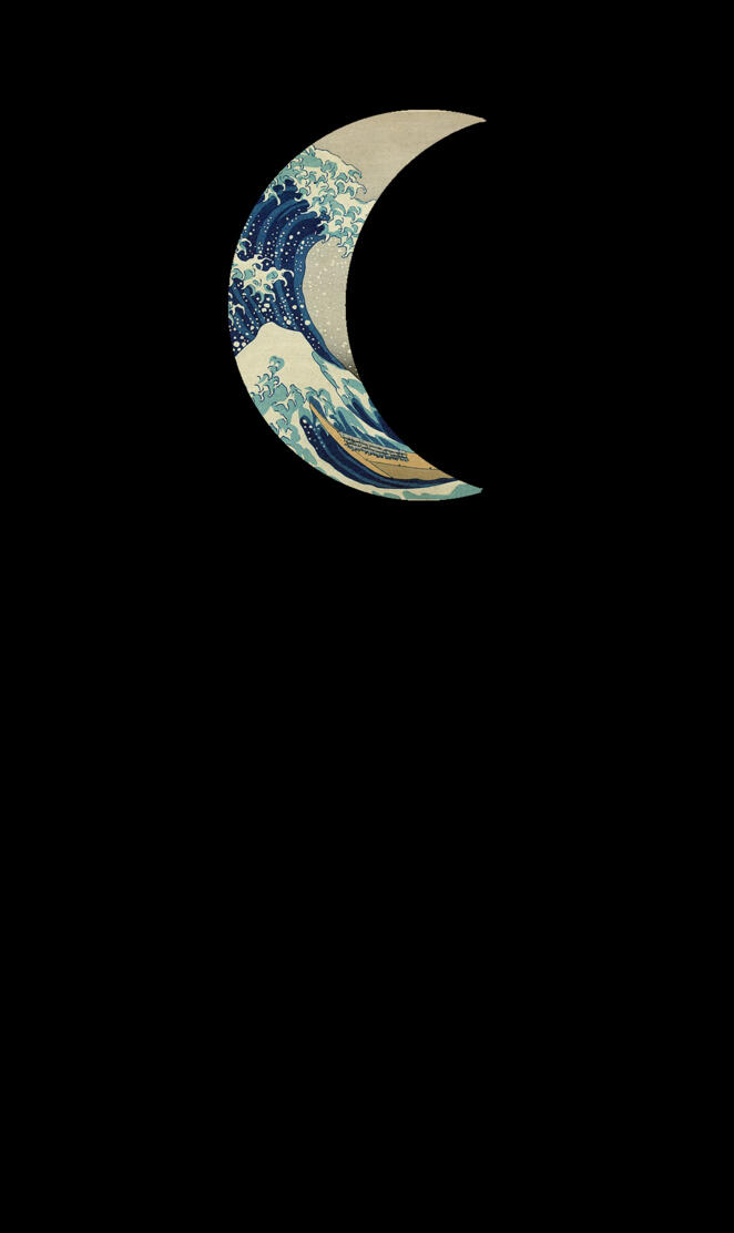 Kanagawa in the moon