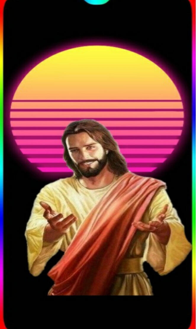 Vaporwave Jesus