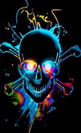 neon skull n bones