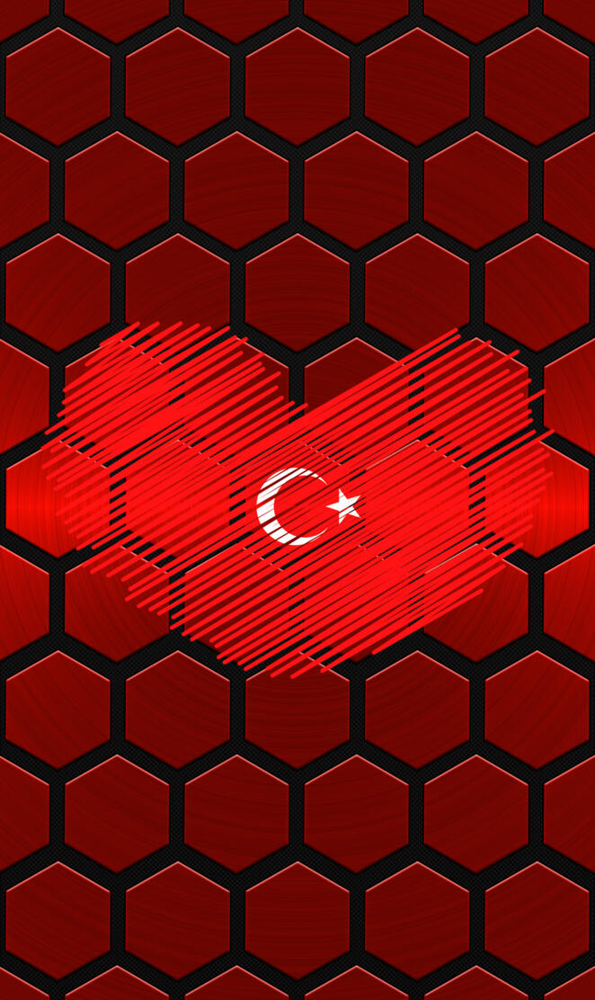Turkish Heart Flag