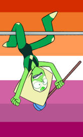 Peridot lesbian flag