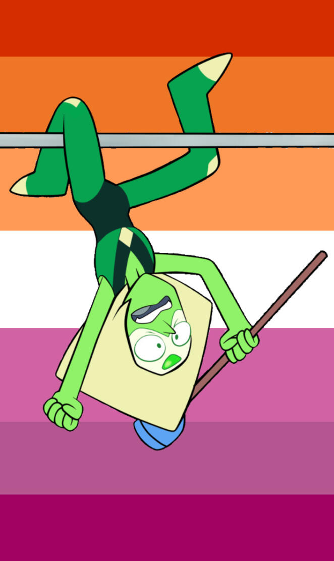 Peridot lesbian flag