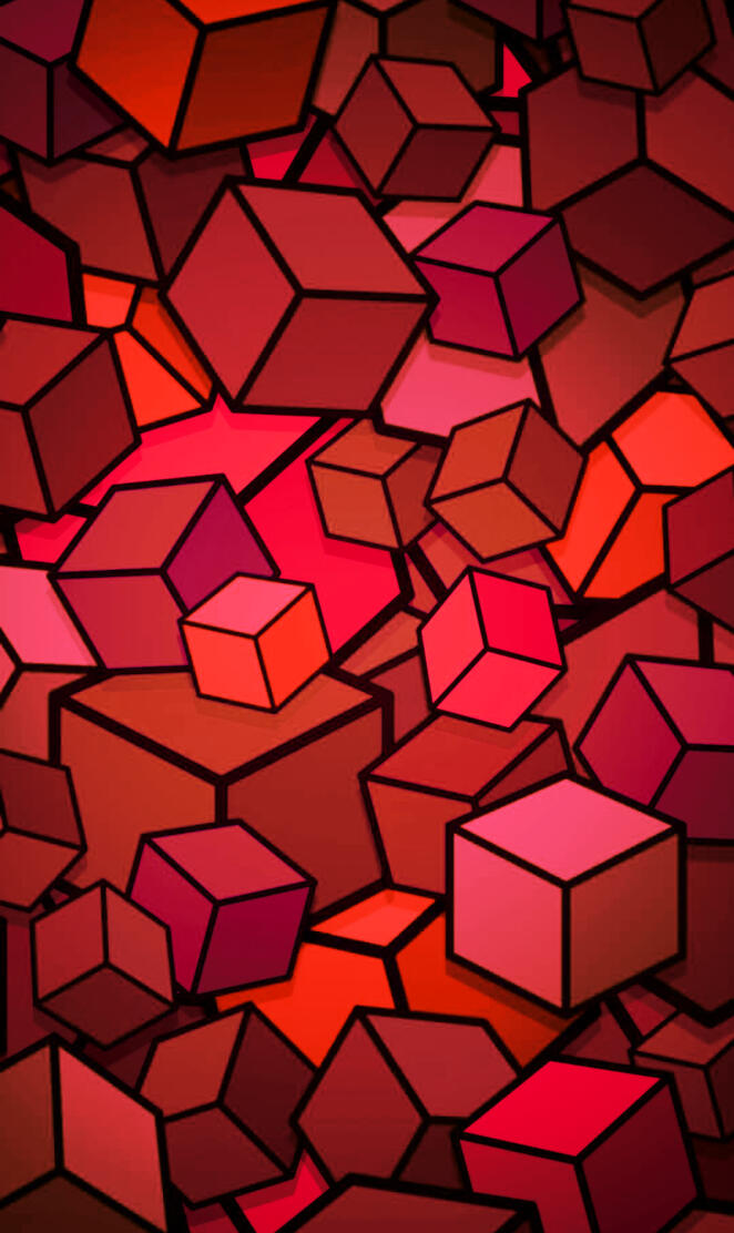 Red Abstract Boxes
