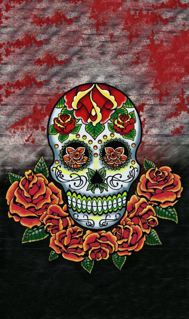 Flowered Skull