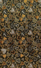 Gold heart pattern bg
