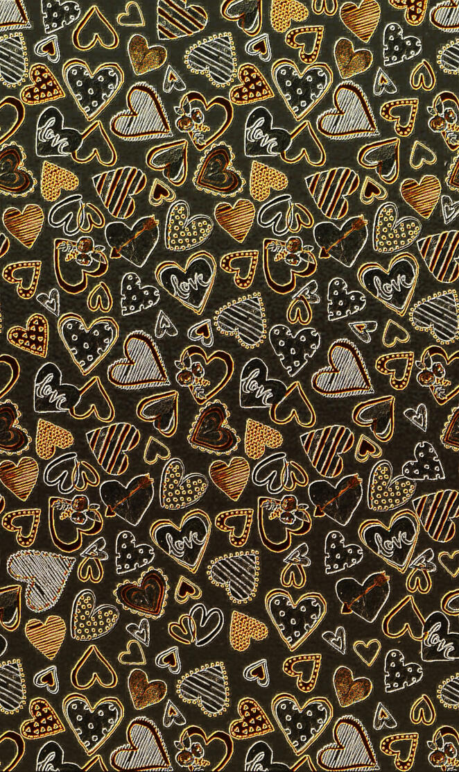 Gold heart pattern bg