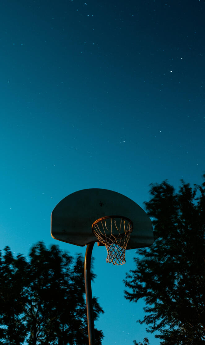 Basketball blue sky