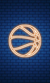 Neon basketball ball