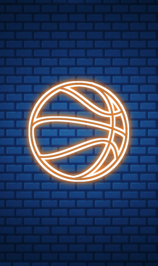 Neon basketball ball