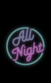 all night black neon
