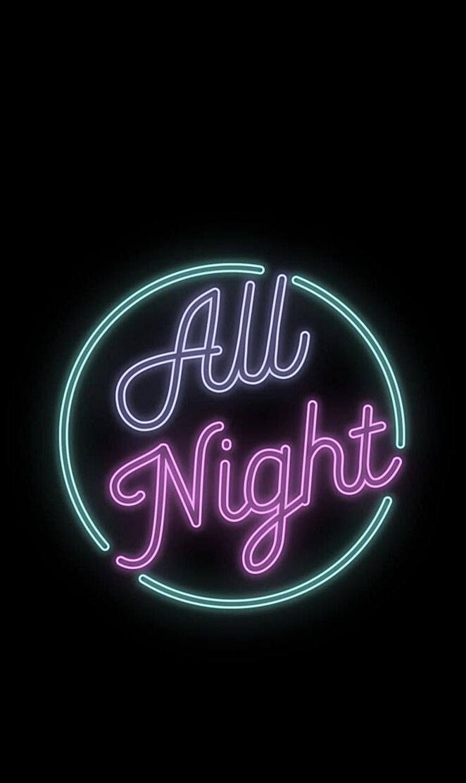 all night black neon