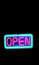 open black neon