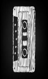 cassette black white