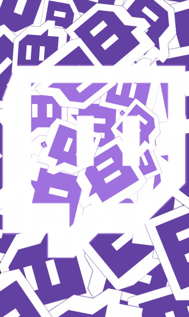 Twitch blanco y rosa