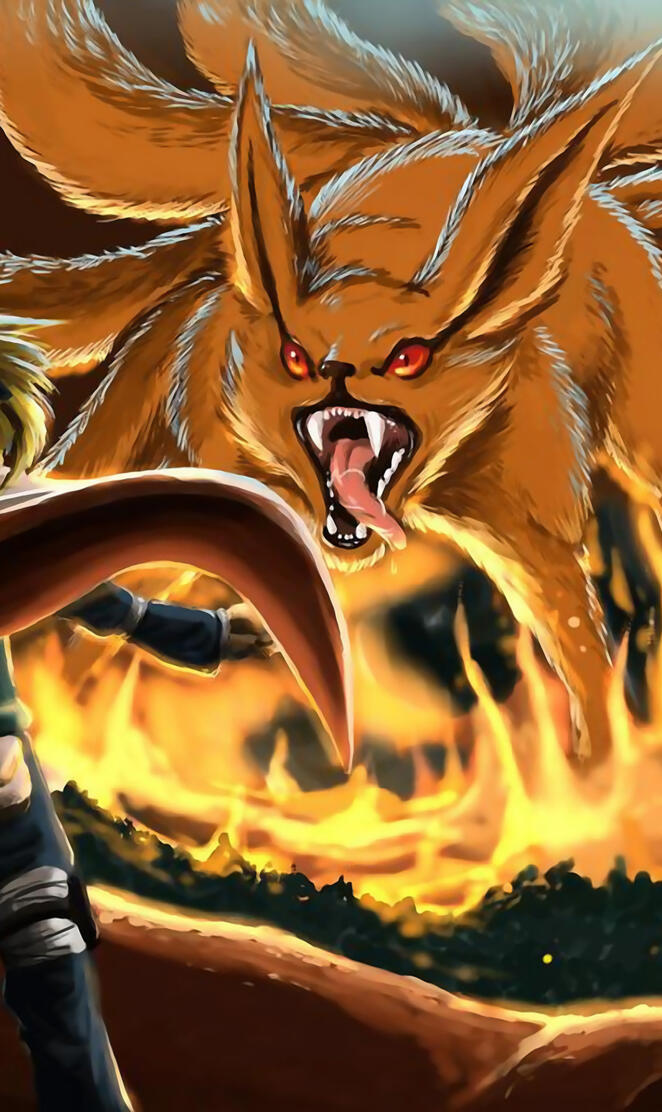 Minato and 9 Tails