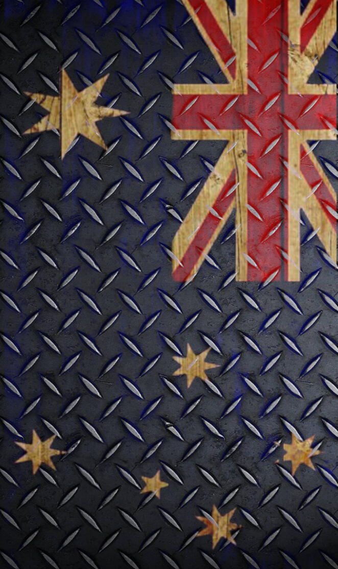 Aussie metal Flag 