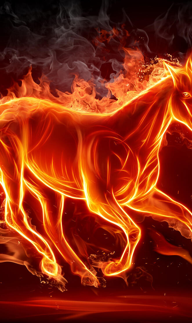 Full 3d Fire Horse