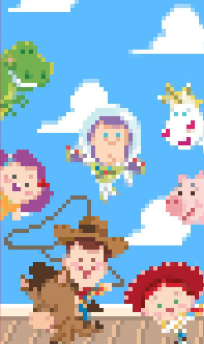 Pixelated toy story