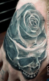 Skull Rose Tattoo 