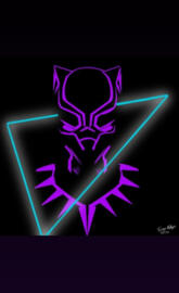 Neon Black panther