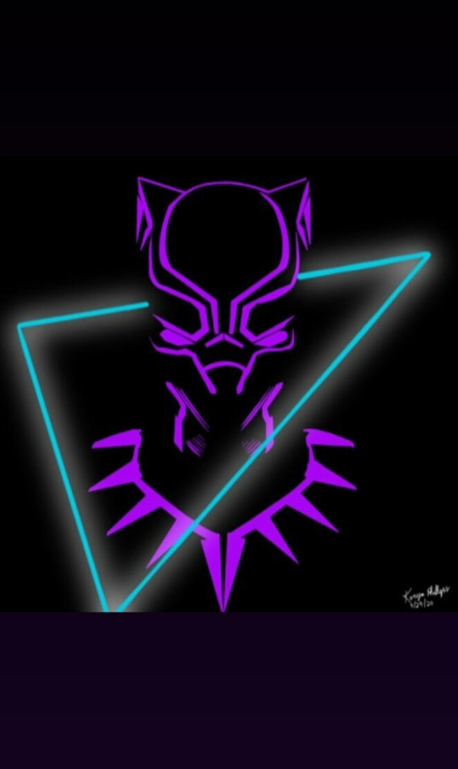 Neon Black panther
