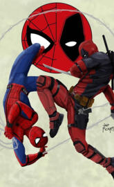 Deadpool and spiderman