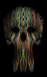 colorful skull backg