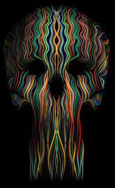 colorful skull backg