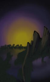 The sun sets on the mo