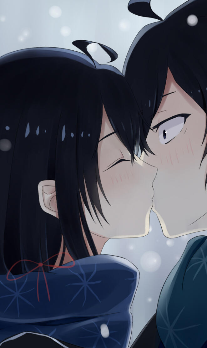 Hachiman yukino kiss