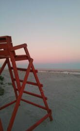 Lifeguard sunset