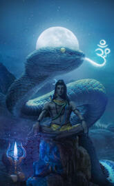 Shiva with snake 